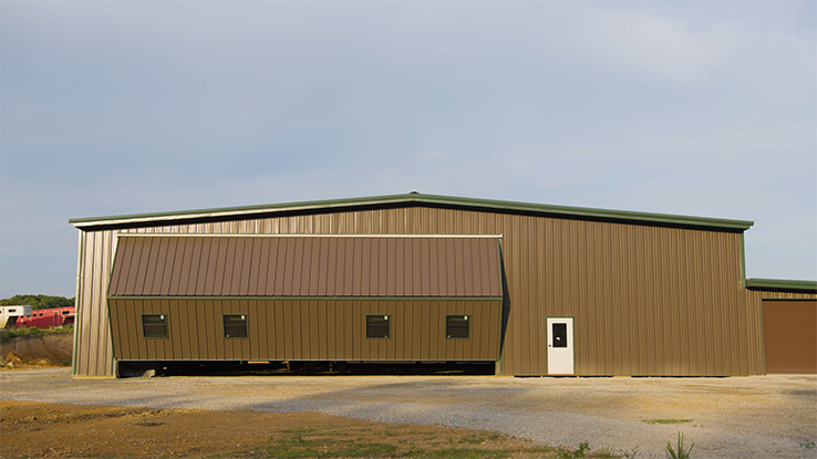 private hangar double large doors